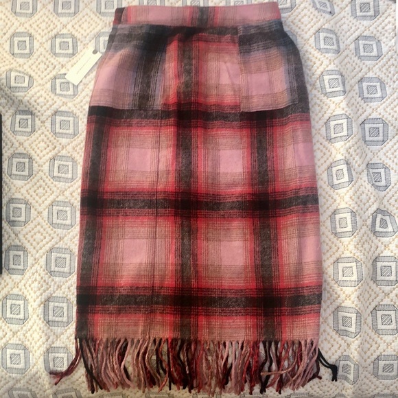 Anthropologie Maeve Fringed Plaid Mini Skirt - Picture 8 of 12